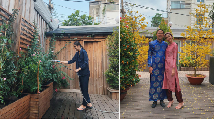 Bên trong biệt thự sân vườn của vợ chồng Tăng Thanh Hà ảnh 9 Bên trong biệt thự sân vườn của vợ chồng Tăng Thanh Hà