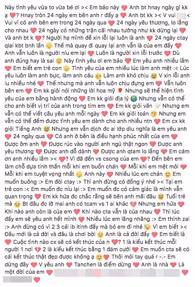 Giới thiệu tới bạn bài viết kỉ niệm ngày yêu đang nhận được gần 3k lượt share trên FB.