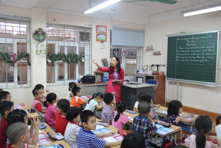 Một lớp học của Trường Tiểu học Khương Mai (Thanh Xuân, Hà Nội) Một lớp học của Trường Tiểu học Khương Mai (Thanh Xuân, Hà Nội)