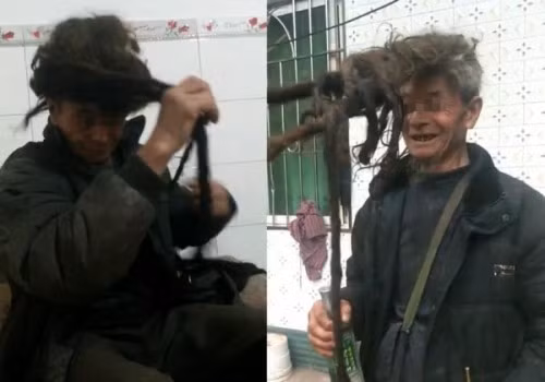 Cận cảnh mái tóc 54 năm không một lần cắt của ông lão 77 tuổi - Ảnh 1