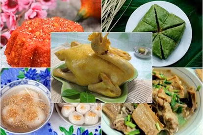 Gà luộc là món ăn thường có trên mâm cúng rằm tháng Giêng.