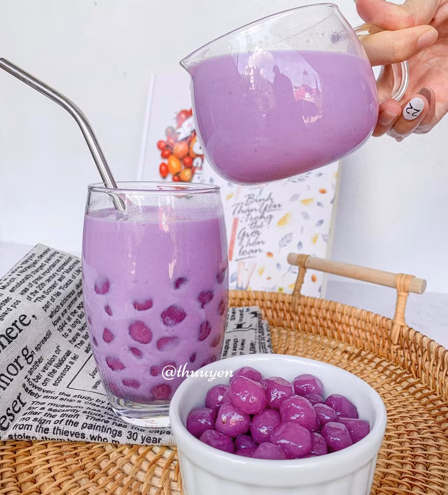 Cách làm sữa tươi trân châu khoai lang tím thơm béo dễ như ăn kẹo ảnh 7