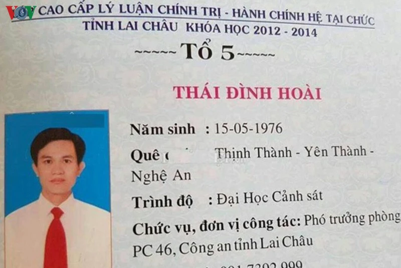 Khai trừ Đảng cựu Trưởng phòng Cảnh sát kinh tế sử dụng bằng giả