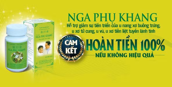 Sản phẩm thảo dược Nga Phụ Khang giúp cải thiện u xơ tử cung hiệu quả.
