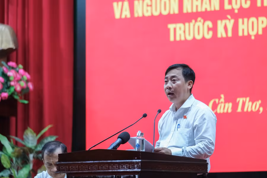 Ông Đào Chí Nghĩa, Phó Trưởng Đoàn Đại biểu Quốc hội TP Cần Thơ thông tin dự kiến chương trình kỳ họp thứ 6, Quốc hội khóa XV.