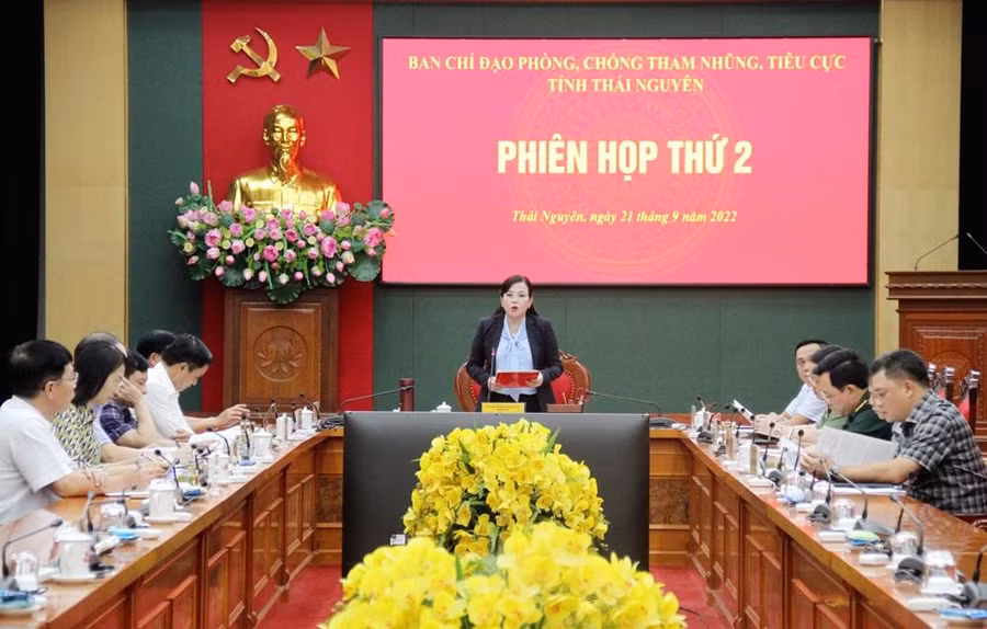 Phiên họp thứ 2 Ban Chỉ đạo phòng chống tham nhũng, tiêu cực tỉnh Thái Nguyên.