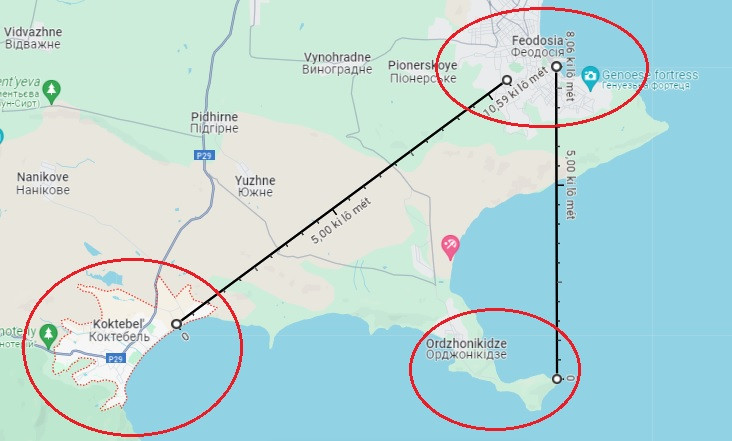 Nga rất khó đánh chặn nếu phát hiện tên lửa bay vào Feodosia từ hướng Ordzhonikidze và Koktebel