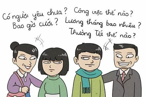 Chùm câu hỏi gây đau tim bất hủ mỗi bận Tết đến. Chùm câu hỏi gây đau tim bất hủ mỗi bận Tết đến.