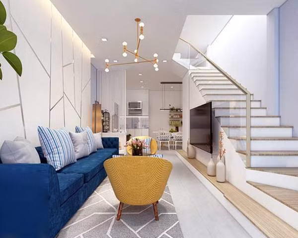 Mẫu phòng khách đẹp “chất đến phát ngất” có cầu thang ấn tượng ảnh 8 mau phong khach dep "chat den phat ngat" co cau thang an tuong - 10