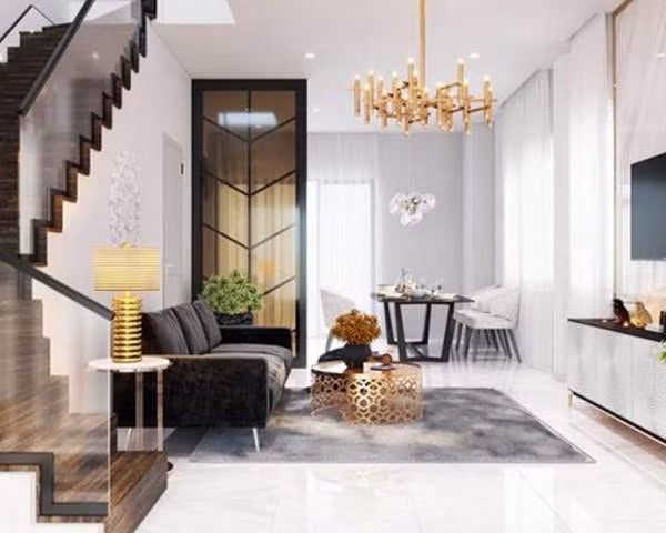 Mẫu phòng khách đẹp “chất đến phát ngất” có cầu thang ấn tượng ảnh 4 mau phong khach dep "chat den phat ngat" co cau thang an tuong - 6