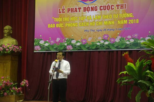 Ông Nguyễn Minh Tường - Giám đốc Sở GD&ĐT Phú Thọ phát biểu tại Lễ phát động