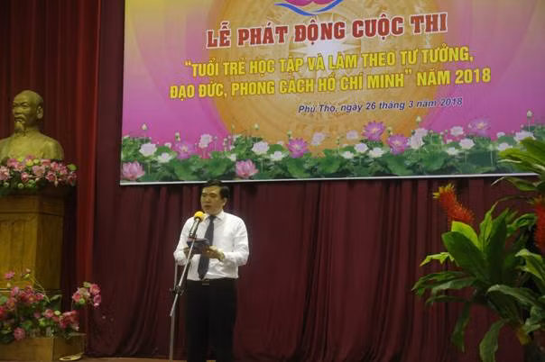 Ông Nguyễn Minh Tường - Giám đốc Sở GD&ĐT Phú Thọ phát biểu tại Lễ phát động