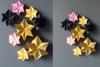 Trang trí nhà với ngôi sao giấy 3D lạ mắt