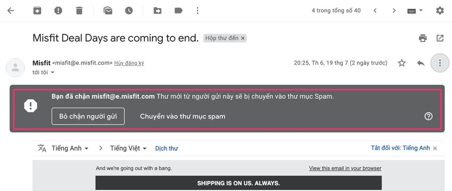 Hai cách chặn triệt để email rác trên Gmail