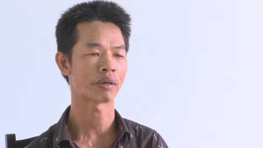 Nghi can Bình tại cơ quan điều tra. 