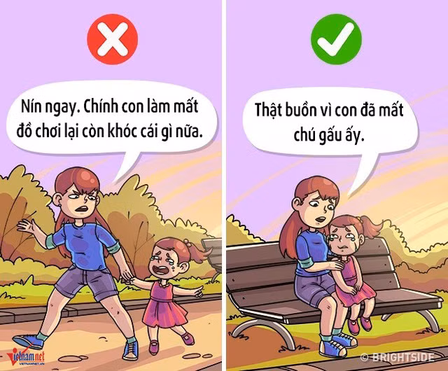 Bất kỳ ai cũng có những nỗi sợ hãi riêng nhưng lòng dũng cảm sẽ giúp họ vượt qua. Nếu con sợ điều gì đó, cha mẹ hãy chia sẻ với trẻ những kỷ niệm và kinh nghiệm của mình về cách cha mẹ từng làm để vượt qua nỗi sợ đó.