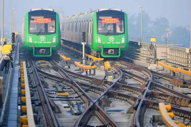 Dự án đường sắt Cát Linh - Hà Đông (ảnh: Toàn Vũ)