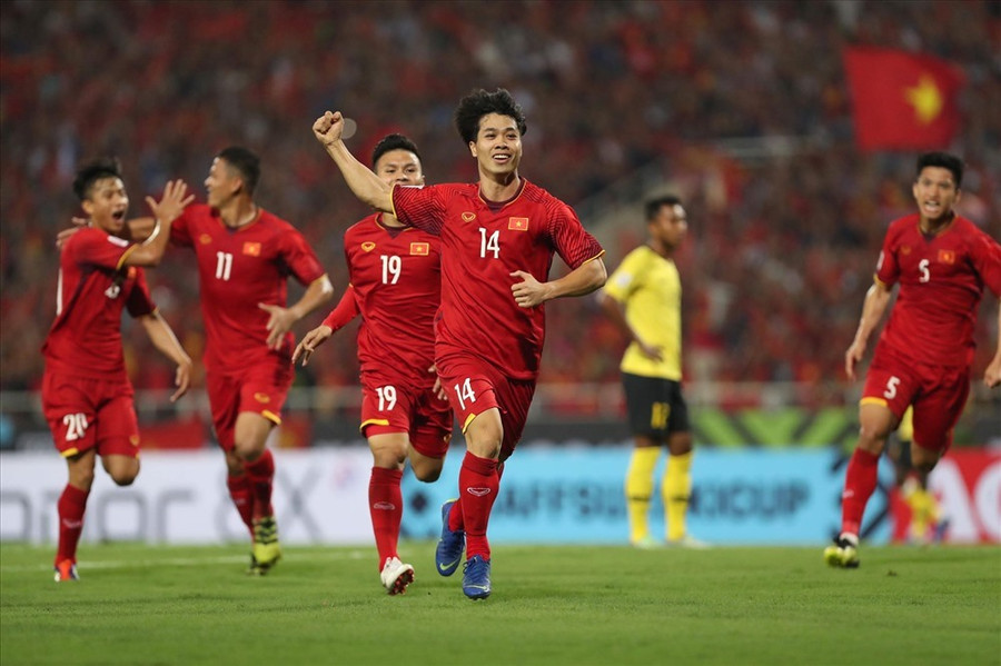 ĐT Việt Nam thăng hạng trên BXH FIFA. Ảnh Sơn Tùng