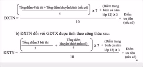 Dự kiến công thức tính xét tốt nghiệp THPT Quốc gia năm 2019