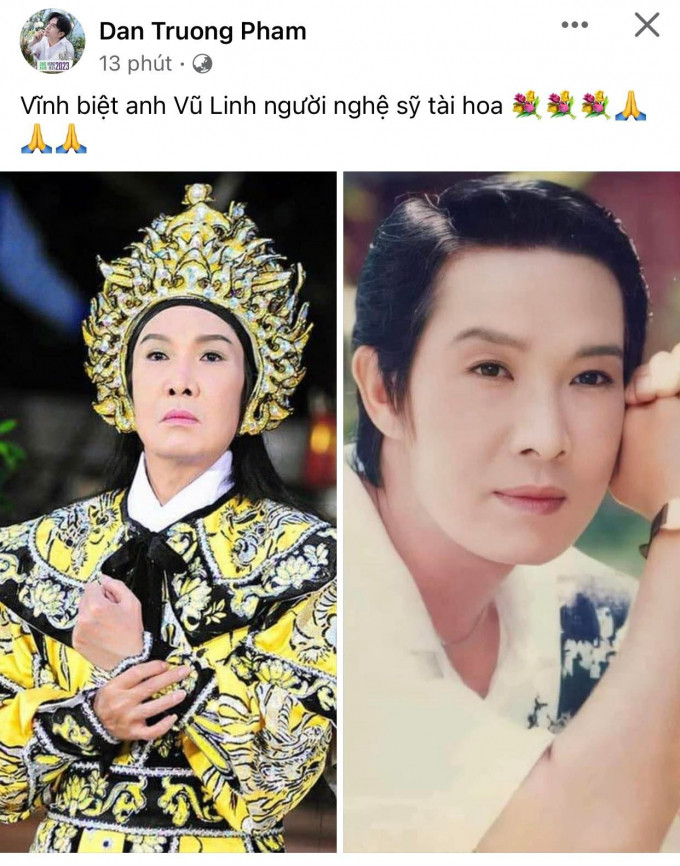 Đan Trường thương tiếc cho nghệ sĩ tài hoa một thời.