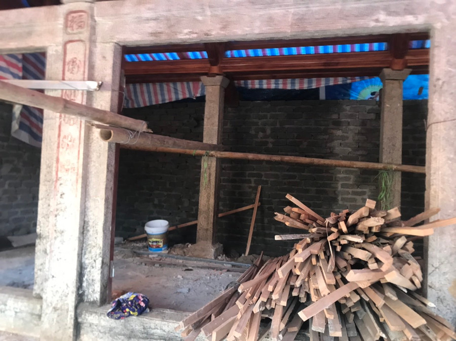 Nhiều hạng mục sửa chữa khi chưa được cấp có thẩm quyền cho phép. (Ảnh: TM).