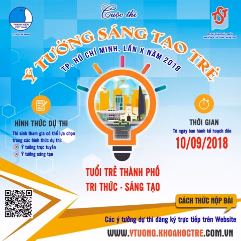 Banner cuộc thi ý tưởng sáng tạo trẻ năm 2018