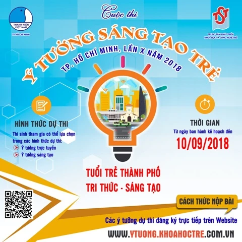 Banner cuộc thi ý tưởng sáng tạo trẻ năm 2018