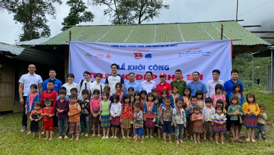 Công trình "Trường đẹp cho em" tại điểm bản Huổi Só, trường phổ thông DTBT Tiểu học Nậm Chà. 