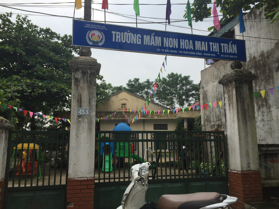 Trường mầm non Hoa Mai - Thị trấn Nông Cống. Ảnh: Nguyễn Quỳnh
