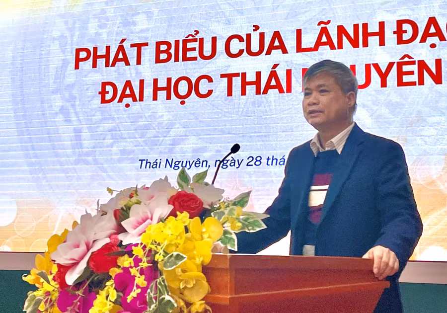 PGS.TS Trần Thanh Vân, Phó Giám đốc Đại học Thái Nguyên phát biểu tại chương trình.