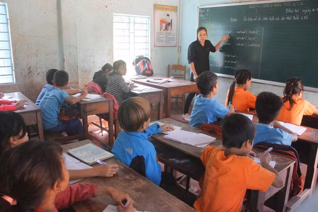 Cô giáo Nga đã có thâm niên 8 năm dạy học ở huyện miền núi Hướng Hóa.