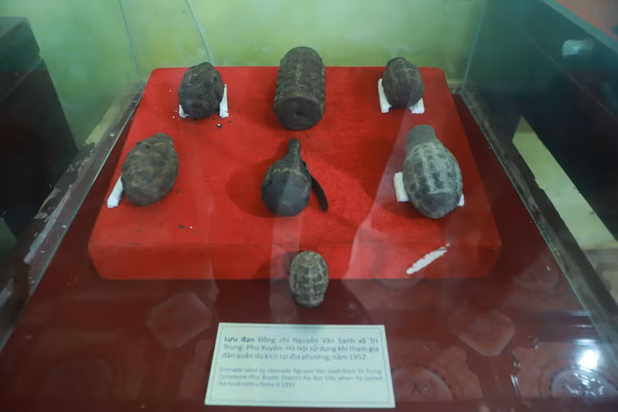 Vỏ lựu đạn được bộ đội ta sử dụng trong thời kỳ kháng chiến chống thực dân Pháp.