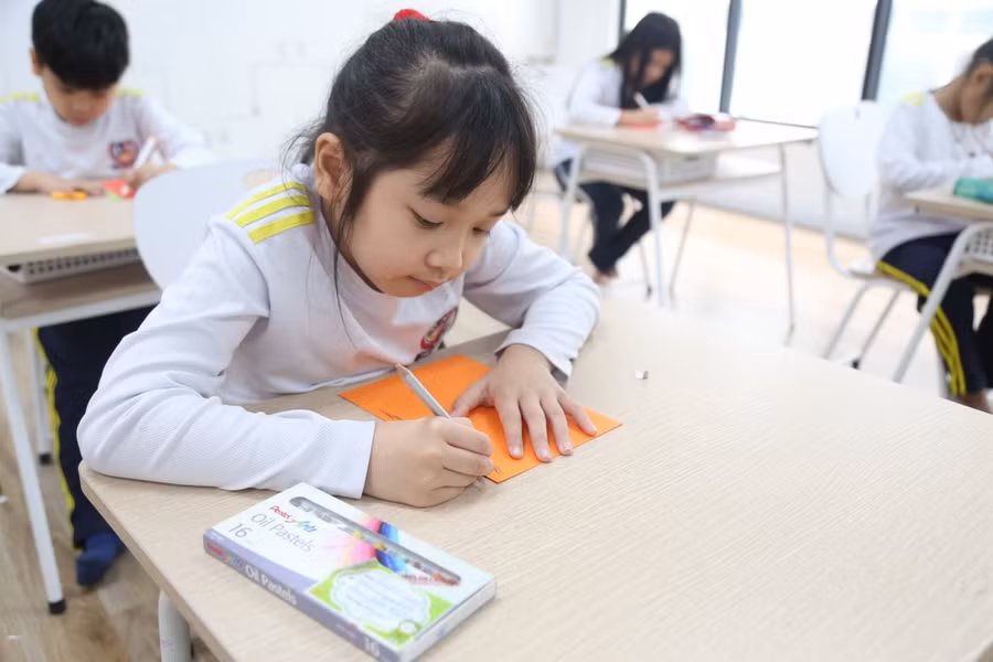 Học sinh Trường Tiểu học Mậu Lương (quận Hà Đông).