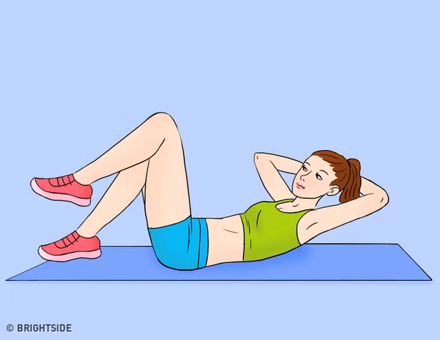 Bài tập thu gọn vùng bụng cho chị em sau sinh ảnh 5