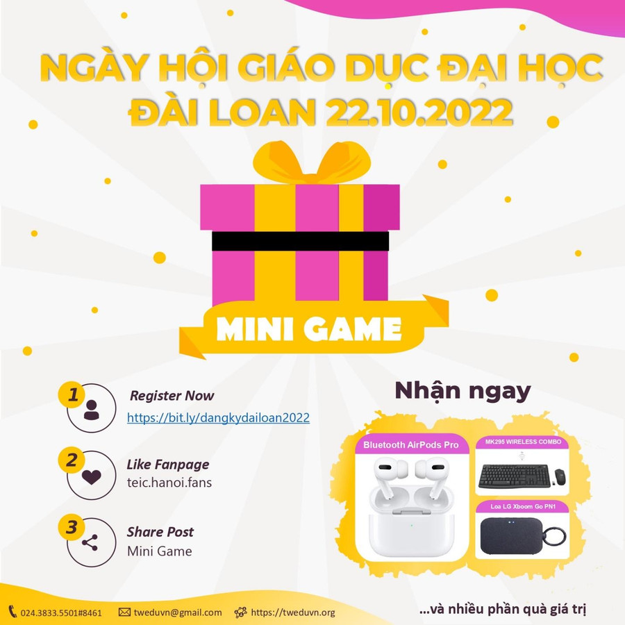 Chương trình Mini Game Ngày hội Giáo dục Đại học Đài Loan 2022 Chương trình Mini Game Ngày hội Giáo dục Đại học Đài Loan 2022