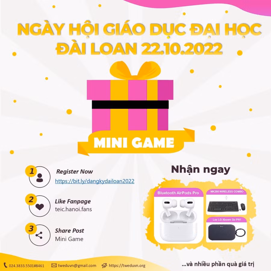 Chương trình Mini Game Ngày hội Giáo dục Đại học Đài Loan 2022