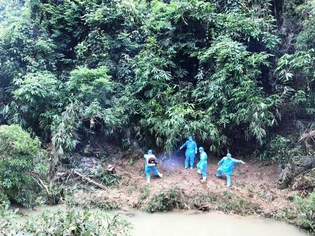 Địa điểm phát hiện thi thể cháu Vi Thị Huyền Trân