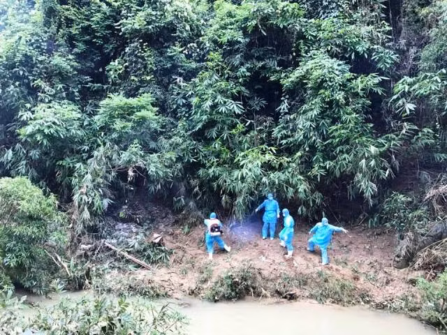 Địa điểm phát hiện thi thể cháu Vi Thị Huyền Trân