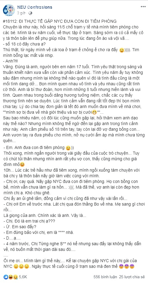 Đi thực tập gặp người yêu cũ đưa con đi tiêm phòng và tình huống cuối khiến ai cũng cười chảy nước mắt