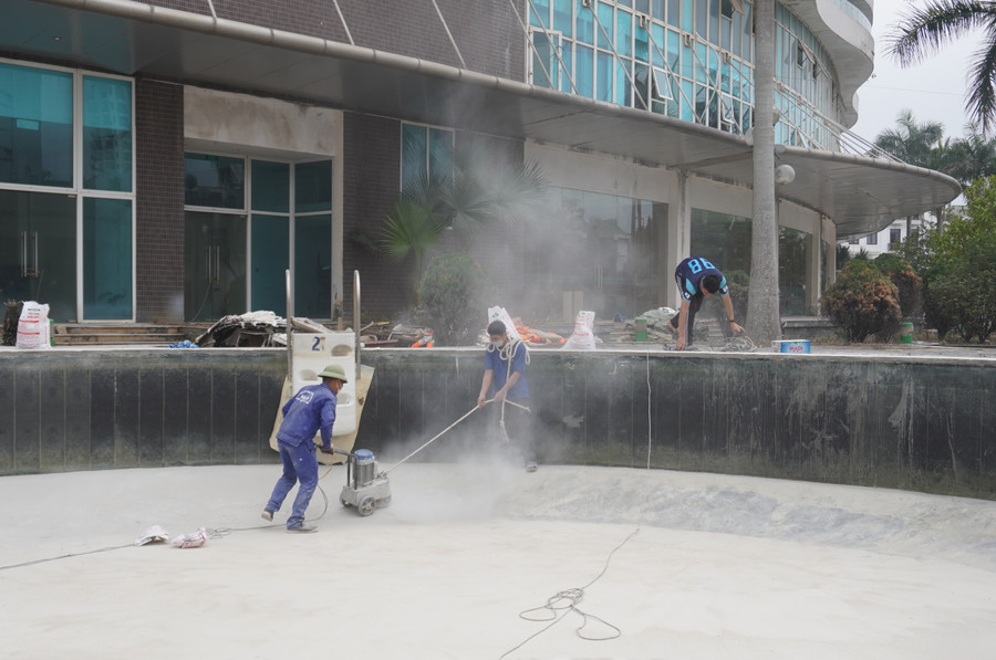 Hiện khách sạn đã được sửa sang, hoàn chỉnh khoảng 75% khối lượng. (Ảnh: NT). Hiện khách sạn đã được sửa sang, hoàn chỉnh khoảng 75% khối lượng. (Ảnh: NT).