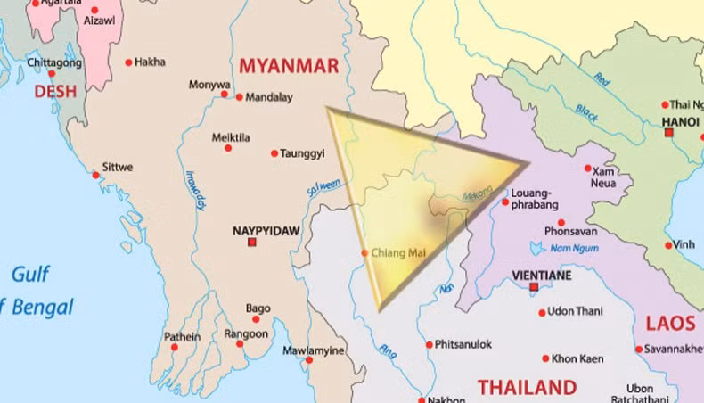 Khu vực Tam giác vàng, được coi là mảnh đất màu mỡ sản xuất methamphetamine