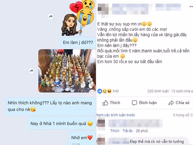 suy sup khi phat hien chong sap cuoi nhieu lan len lay hang cua vo tang cho bo hinh anh 1