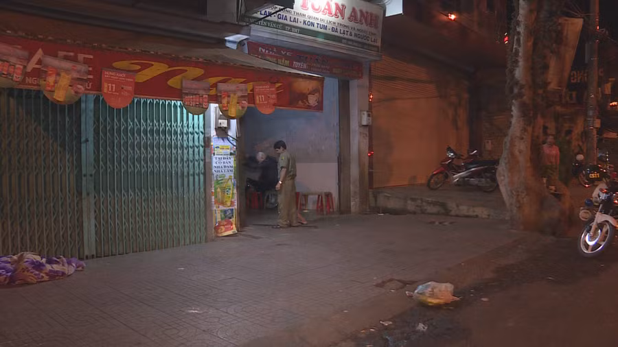 Hiện trường nơi xảy ra vụ án mạng.