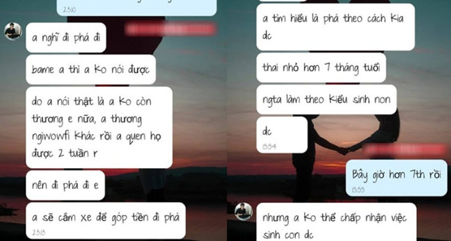 Sinh viên điển trai cầm xe, ép bạn gái mang bầu 7 tháng làm chuyện tàn nhẫn