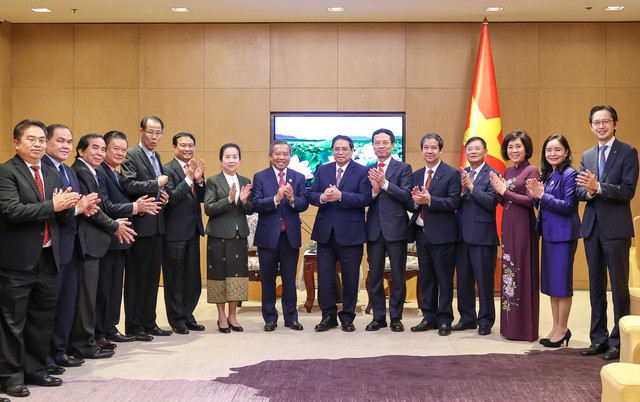 Chủ tịch Hội Hữu nghị Lào - Việt Nam Boviengkham Vongdara vui mừng thông báo hai Hội Hữu nghị hai nước đã tổ chức nhiều hoạt động mang nhiều ý nghĩa trong “Năm Đoàn kết Hữu nghị Lào - Việt Nam, Việt Nam - Lào 2022” - Ảnh VGP/Nhật Bắc Chủ tịch Hội Hữu nghị Lào - Việt Nam Boviengkham Vongdara vui mừng thông báo hai Hội Hữu nghị hai nước đã tổ chức nhiều hoạt động mang nhiều ý nghĩa trong “Năm Đoàn kết Hữu nghị Lào - Việt Nam, Việt Nam - Lào 2022” - Ảnh VGP/Nhật Bắc