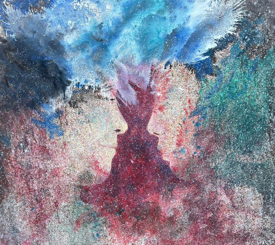 Tác phẩm &quot;Đối mặt&quot;.