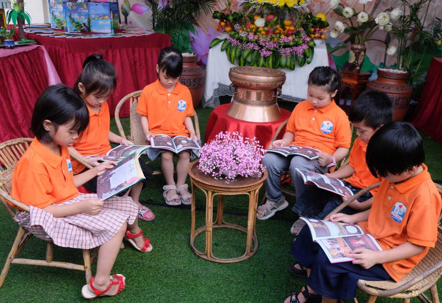 Ý nghĩa của mô hình cắm trại là nhà trường hướng đến văn hoá đọc cho học sinh.