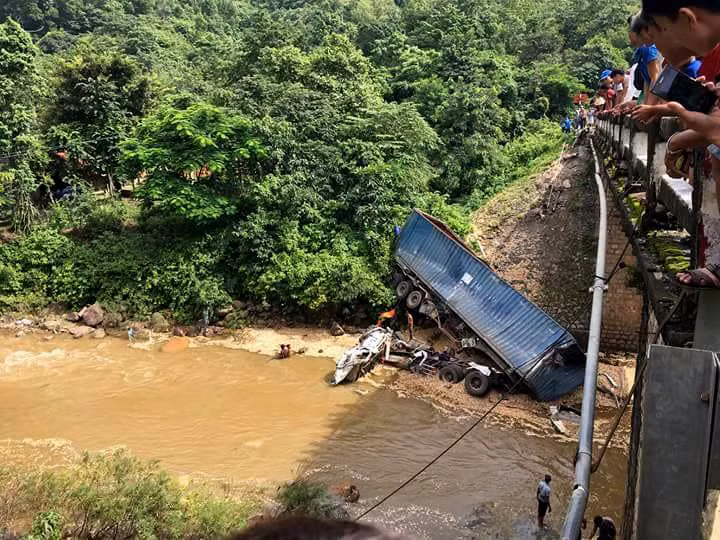 Hiện trường vụ tai nạn. Ảnh: Công lý.
