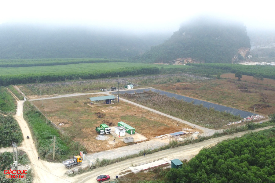 Toàn cảnh dự án xử lý rác thải thị trấn Quỳ Hợp và các xã phụ cận huyện Quỳ Hợp. (Ảnh: Phạm Tâm)