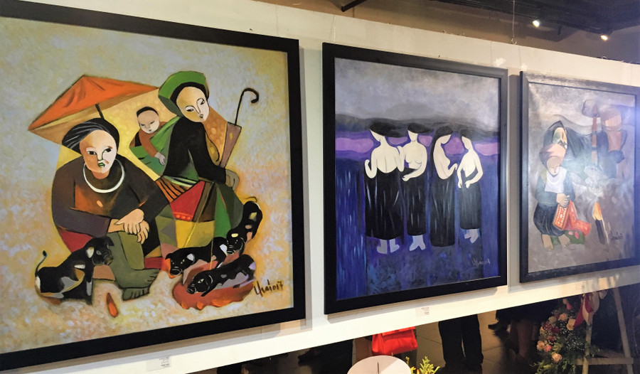 Các tác phẩm tham gia triển lãm của họa sĩ Trần Thái